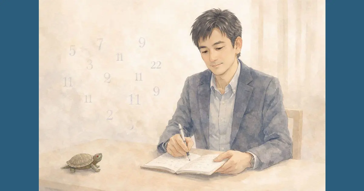 数秘術で人生を整理するための考え方を表したイラスト