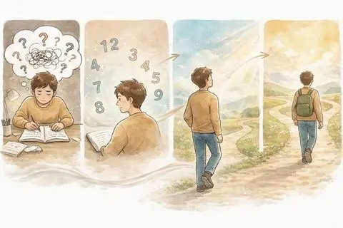 数秘術で人生を整理するための考え方を表したイラスト