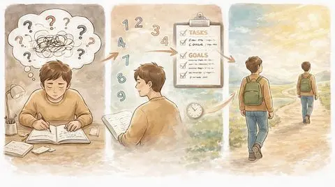 数秘術で人生を整理するための考え方を表したイラスト