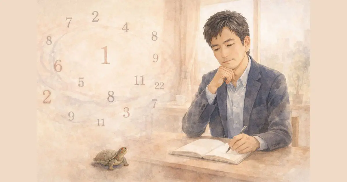 数秘術で人生を整理するための考え方を表したイラスト