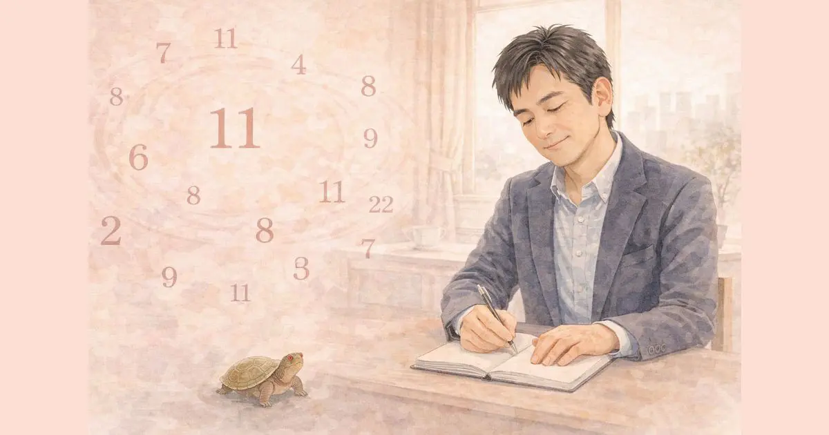 数秘術で人生を整理するための考え方を表したイラスト