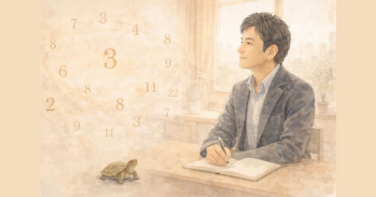 数秘術で人生を整理するための考え方を表したイラスト