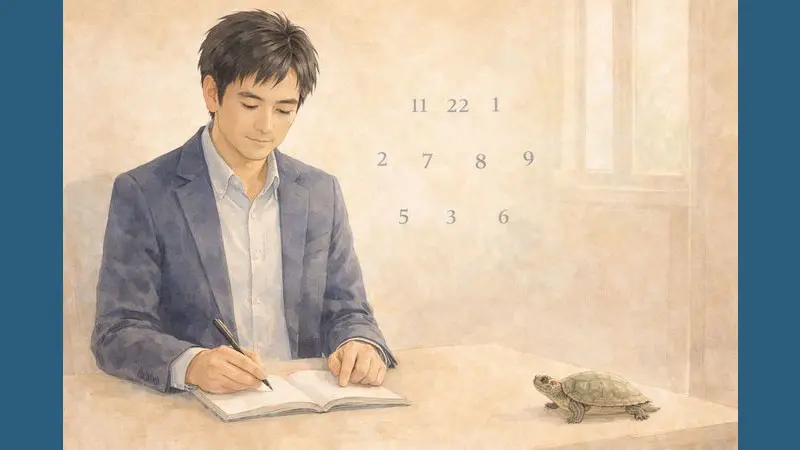 数秘術で人生を整理するための考え方を表したイラスト