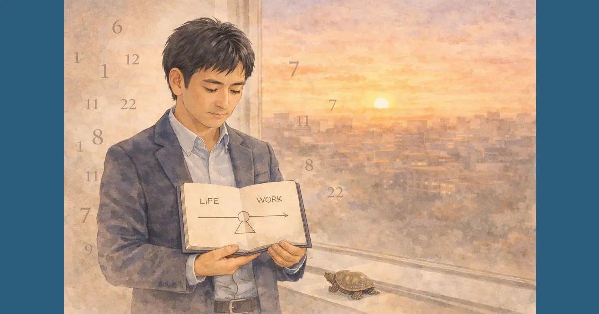 数秘術で人生を整理するための考え方を表したイラスト