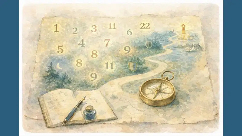 数秘術で人生を整理するための考え方を表したイラスト