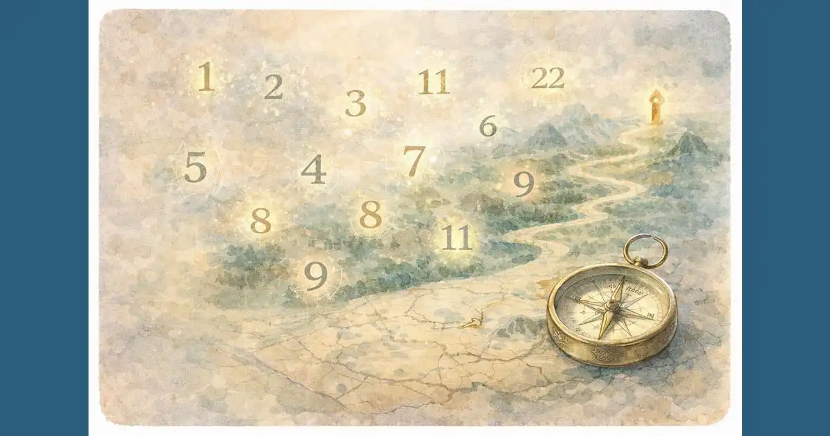 数秘術で人生を整理するための考え方を表したイラスト