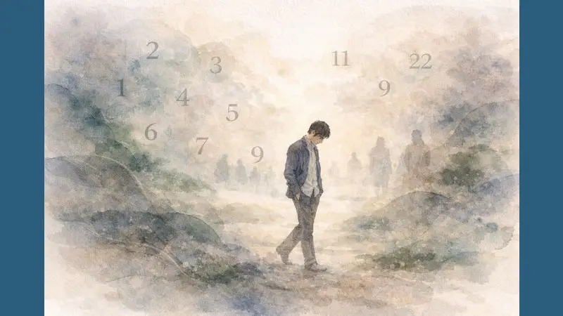 数秘術で人生を整理するための考え方を表したイラスト