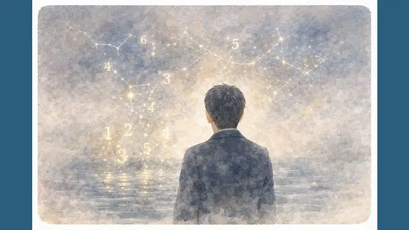 数秘術で人生を整理するための考え方を表したイラスト