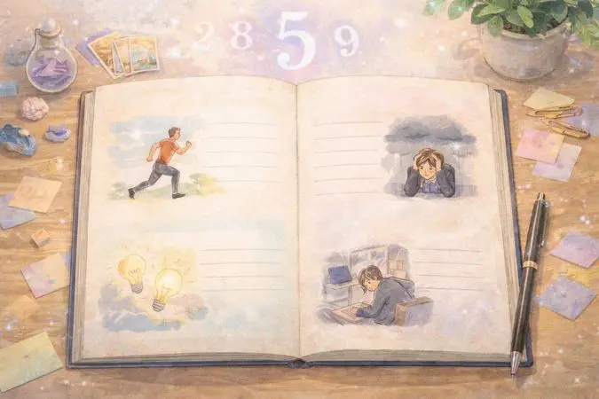 数秘術で人生を整理するための考え方を表したイラスト