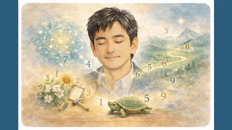 数秘術で人生を整理するための考え方を表したイラスト