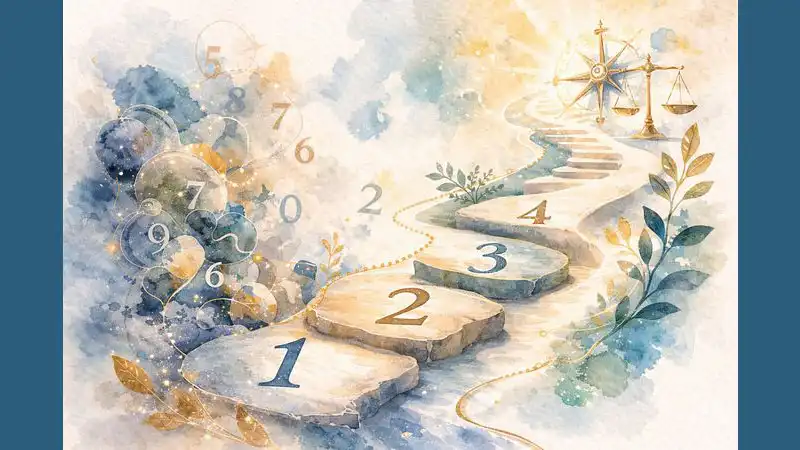 数秘術で人生を整理するための考え方を表したイラスト
