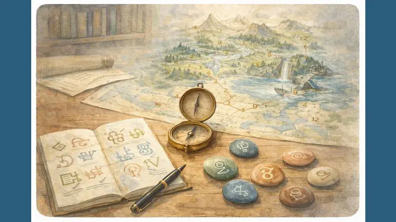 数秘術で人生を整理するための考え方を表したイラスト