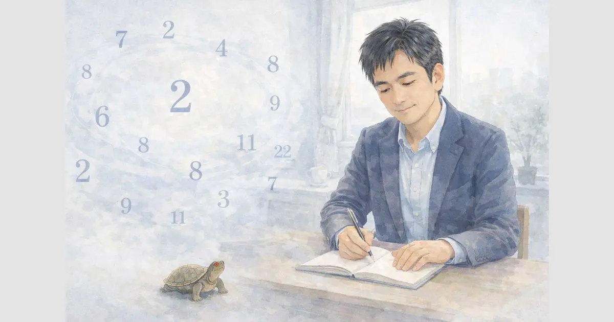 数秘術で人生を整理するための考え方を表したイラスト