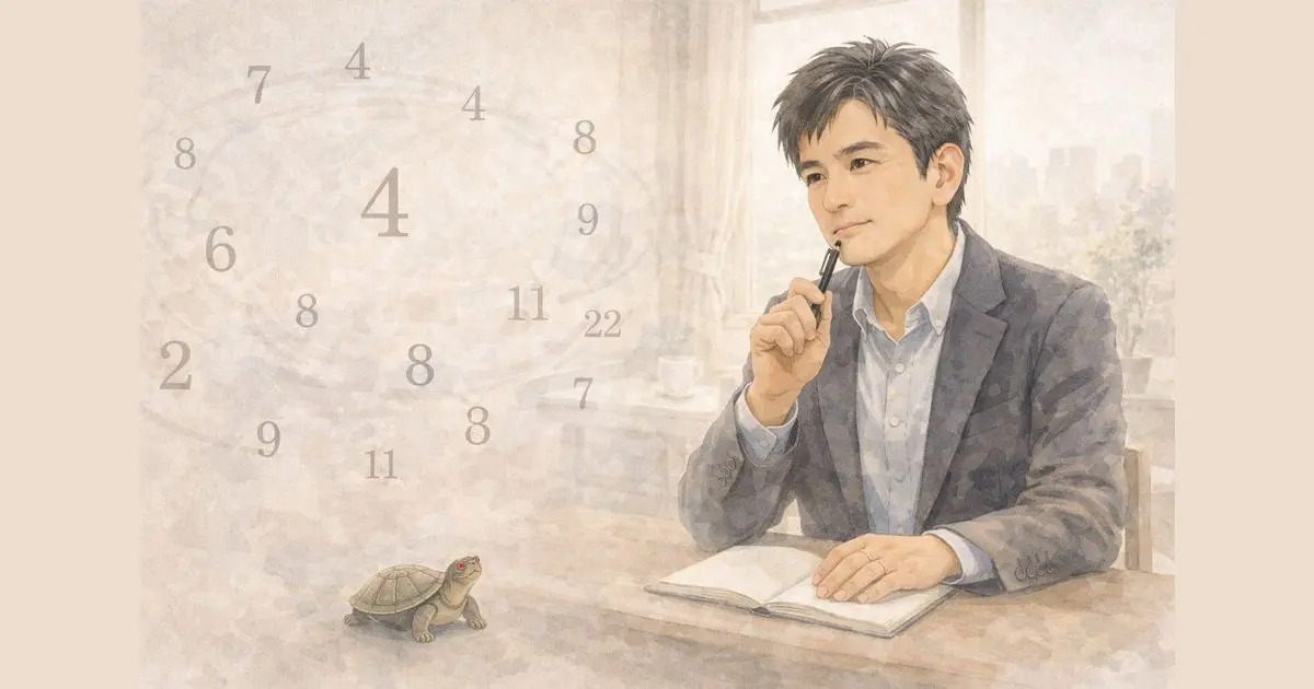 数秘術で人生を整理するための考え方を表したイラスト