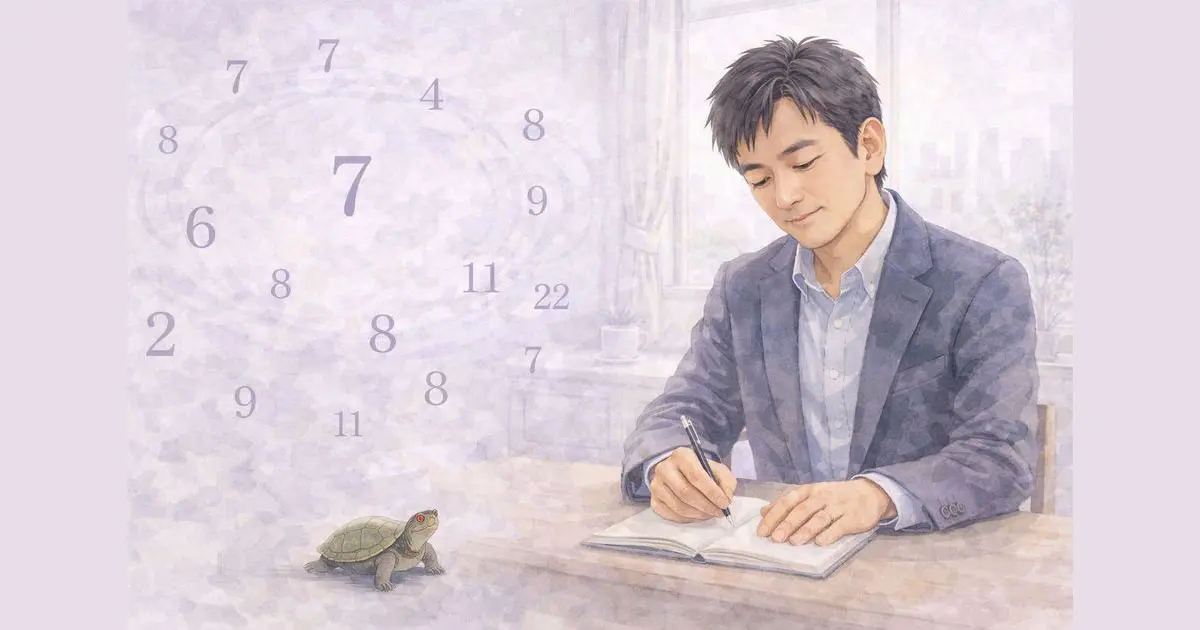 数秘術で人生を整理するための考え方を表したイラスト