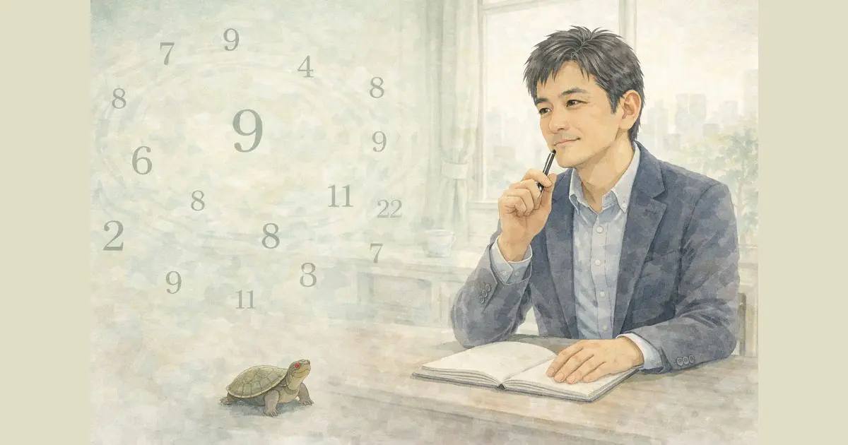数秘術で人生を整理するための考え方を表したイラスト