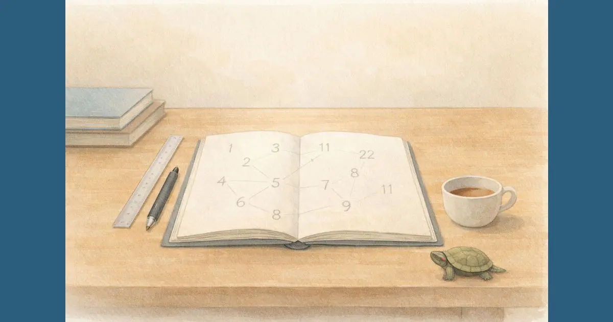 数秘術で人生を整理するための考え方を表したイラスト