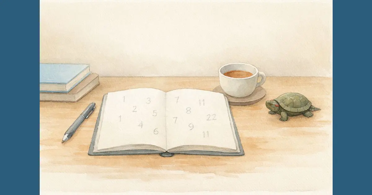 数秘術で人生を整理するための考え方を表したイラスト